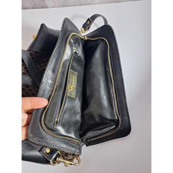 RONORA Vtg Suede Genuine Leather Y2K Shoulder Bag Handbag Purse Made In Italy - Picture 11 of 15